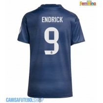 Camisa de time de futebol Real Madrid Endrick #9 Replicas 2º Equipamento Feminina 2025-26 Manga Curta